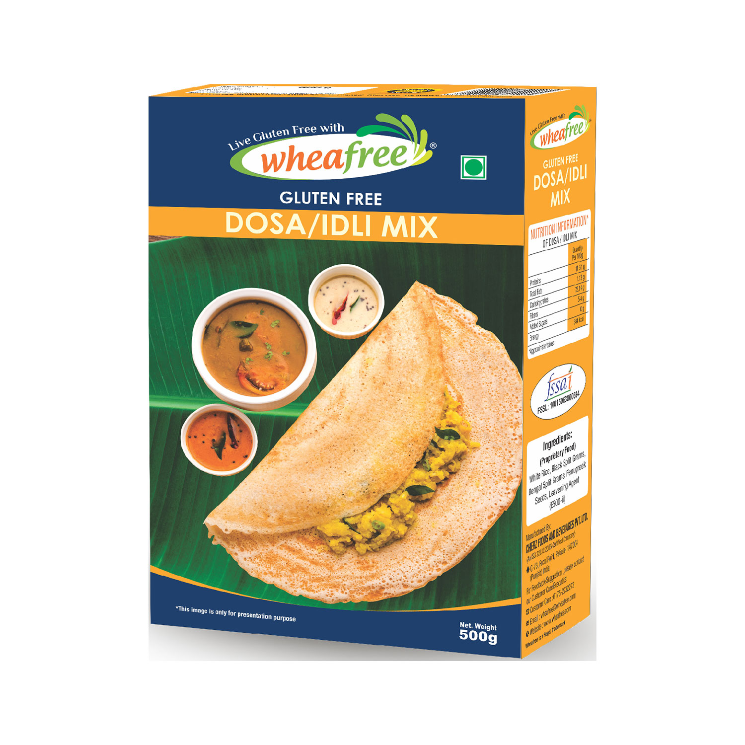 Gluten Free Dosa/Idli Mix, Premix, Batter by Wheafree