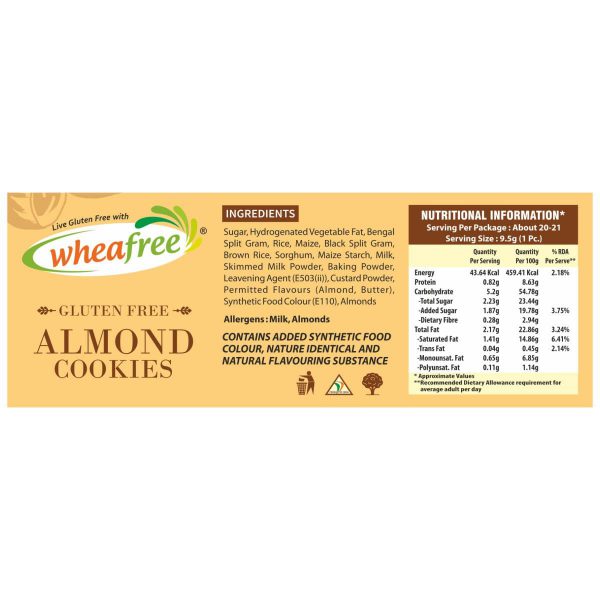 Wheafree Gluten Free Almond Cookies