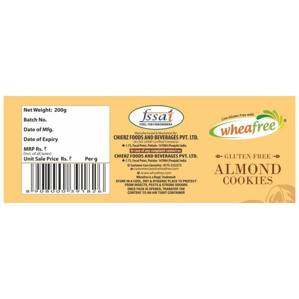 Wheafree Gluten Free Almond Cookies