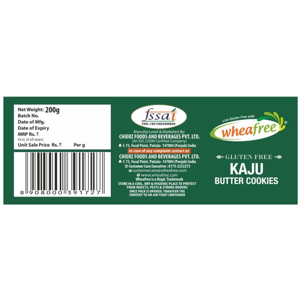 Wheafree Gluten free Kaju Butter Cookies