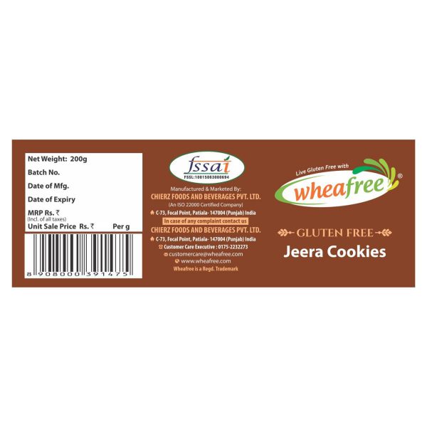 Wheafree Gluten Free Jeera Cookies