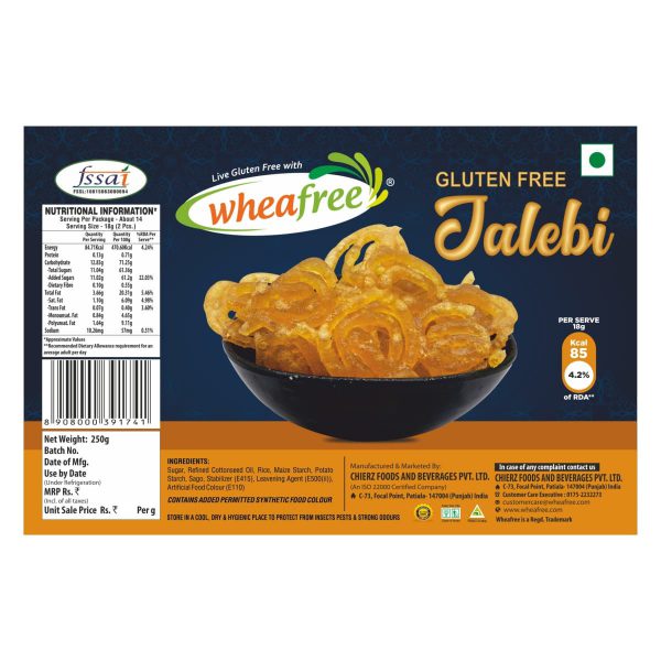 Wheafree Gluten free Jalebi - Sweet Dish