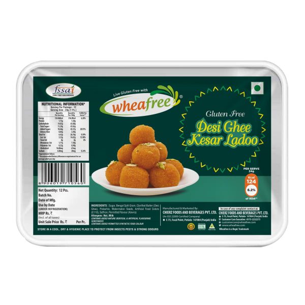 Wheafree Gluten Free Desi Ghee Kesar ladoo