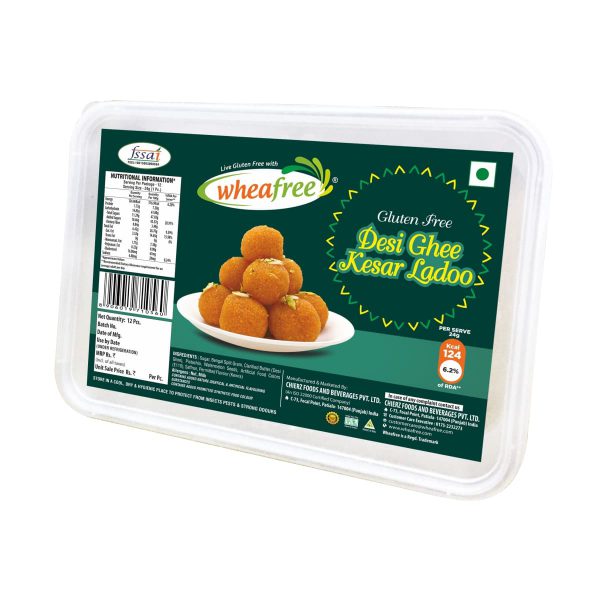 Wheafree Gluten Free Desi Ghee Kesar ladoo