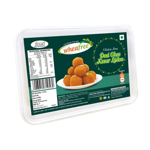 Wheafree Gluten Free Desi Ghee Kesar ladoo