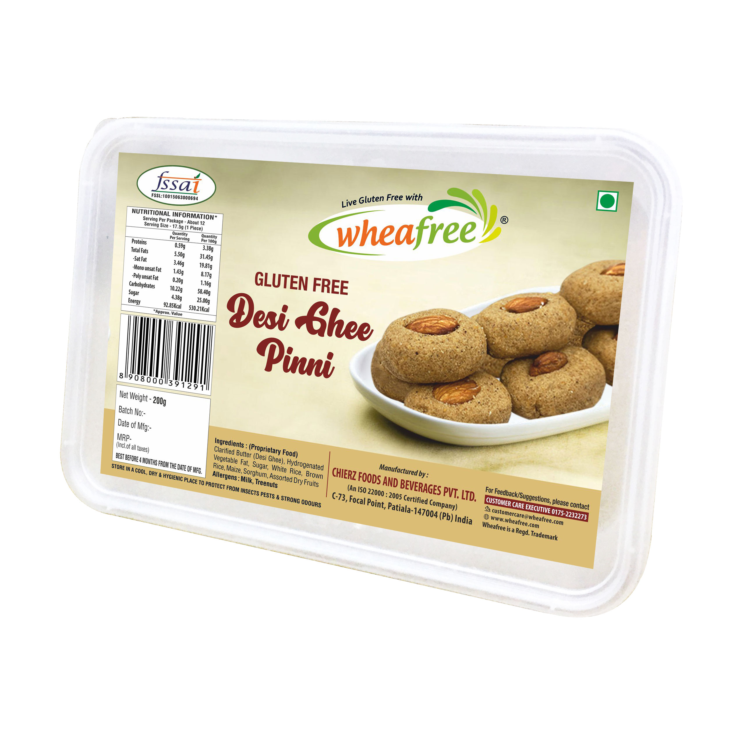 Wheafree Gluten free Desi Ghee Pinni