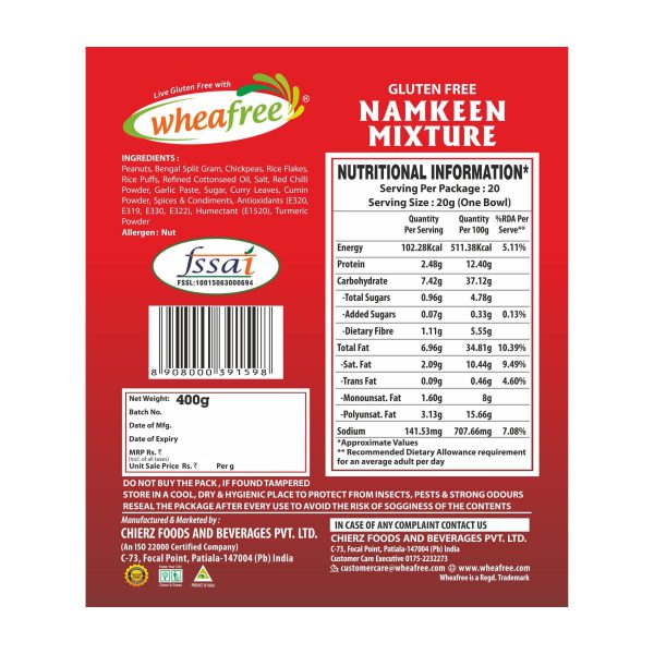 Wheafree Gluten Free Namkeen Mixture