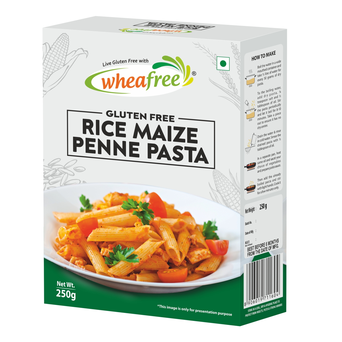 Gluten Free Rice Maize Penne Pasta