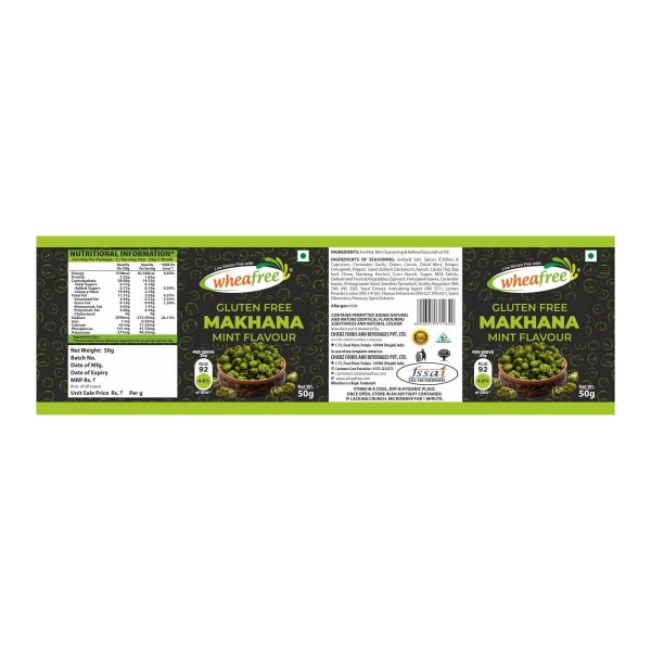 Wheafree Gluten free Makhana Mint Flavour