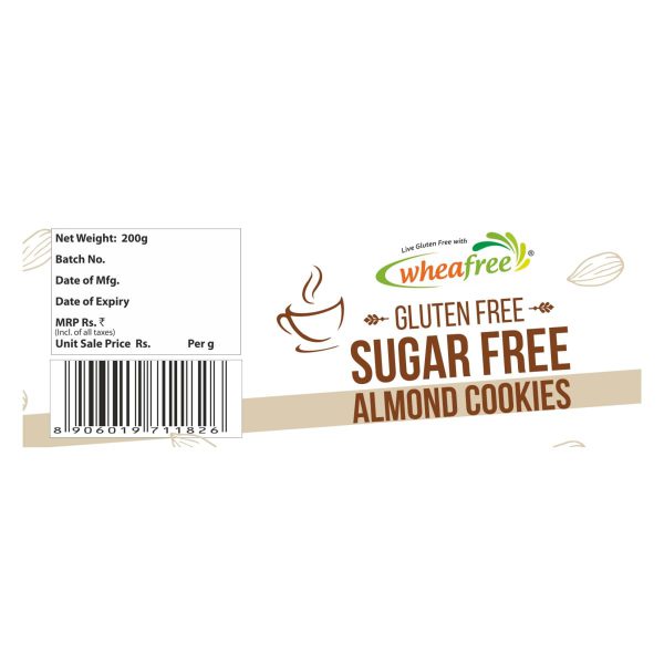 Wheafree Gluten free Sugarfree Almond Cookies