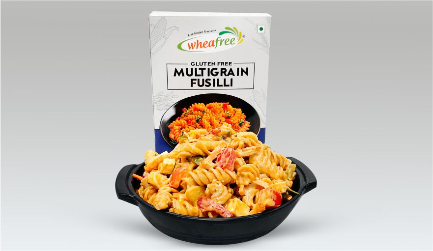 Gluten Free Pasta Salad using Wheafree Multigrain Fusilli Pasta