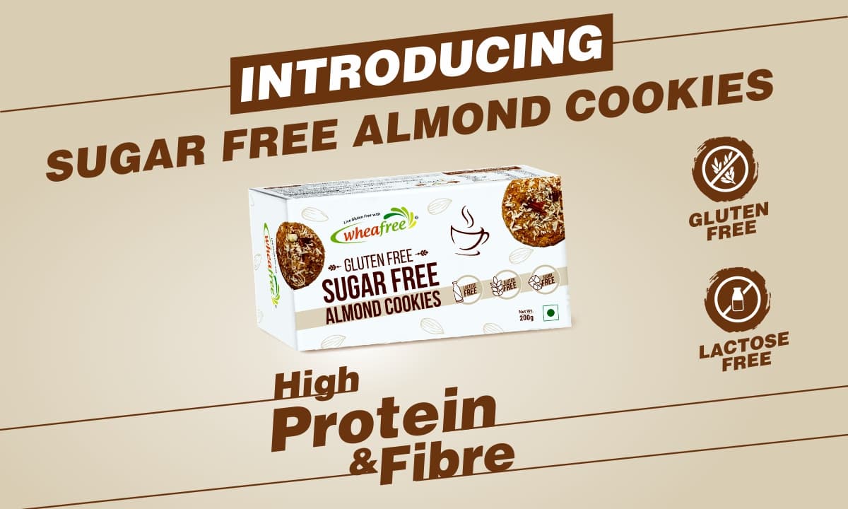 sugarfree almond cookies high protein and fibre gluten free and lactose free