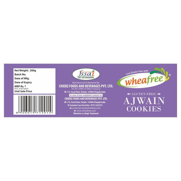 Ajwain Cookies - Gluten and Lactose Free