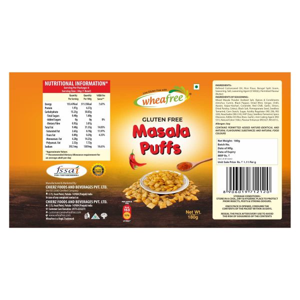 Gluten free Masala Puffs