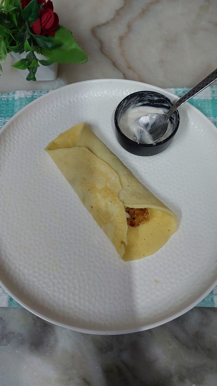 Gluten free recipes - veg cheesy crepes