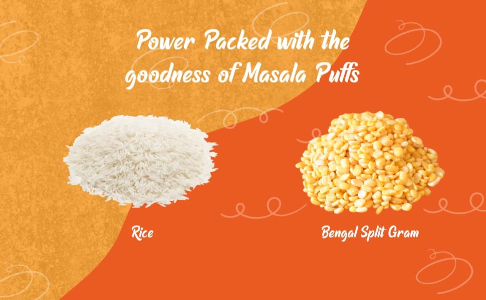 Masala Puffs - Power packed with the goodness of masala puffs - rice and bengal spilt gram