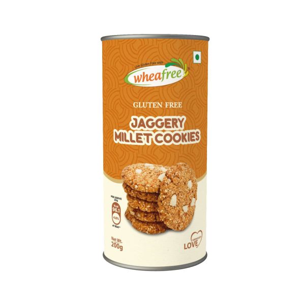 Wheafree Gluten Free Jaggery Millet Cookies - Desi Ghee